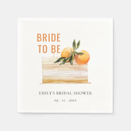 エレガントでかわいいボヘミアオレンジ フルーツ ケーキ ブライダル シャワー スタンダードカクテルナプキン