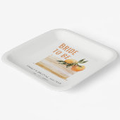 エレガントでかわいいボヘミアオレンジ フルーツ ケーキ ブライダル シャワー ペーパープレート (傾斜あり)