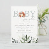 エレガントでかわいいボヘミアンレオンフォリオベイビースプリンクル 招待状 (スタンド正面)