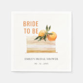 エレガントでかわいいボヘミアンレッドフルーツケーキのブライズシャワー スタンダードカクテルナプキン (正面)