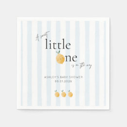 エレガントでかわいいレモンシトラスベイビーシャワー スタンダードカクテルナプキン