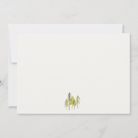 エレガントでかわいい森の楽しいパーティーフォックス子供の誕生日 ノートカード (裏面)