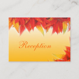 エレガントでかわいい秋の結婚式の受付案内カード エンクロージャーカード