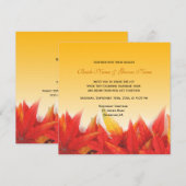 エレガントでかわいい秋の結婚式の招待状 招待状 (正面/裏面)