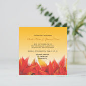 エレガントでかわいい秋の結婚式の招待状 招待状 (スタンド正面)