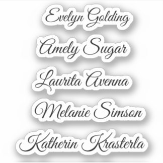 エレガントでかわいい、気まぐれなスクリプト名は、 に属します シール