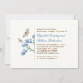 エレガントでかわいく、シンプルなリハーサルの夕食の招待 招待状 (正面)