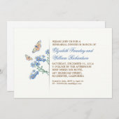 エレガントでかわいく、シンプルなリハーサルの夕食の招待 招待状 (正面/裏面)