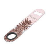 エレガントでかわいらしいばら色の金ゴールドのパイナップル白の大理石 スピード栓抜き (裏面アングル)