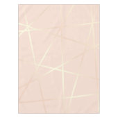 エレガントでかわいらしいばら色の金ゴールド及び赤面のピンクの幾何学的 テーブルクロス (正面)