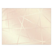 エレガントでかわいらしいばら色の金ゴールド及び赤面のピンクの幾何学的 テーブルクロス (正面(横))