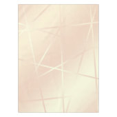 エレガントでかわいらしいばら色の金ゴールド及び赤面のピンクの幾何学的 テーブルクロス (正面)