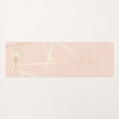 エレガントでかわいらしいばら色の金ゴールド及び赤面のピンクの幾何学的 ヨガマット (裏面(横))