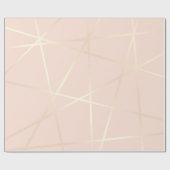 エレガントでかわいらしいばら色の金ゴールド及び赤面のピンクの幾何学的 ラッピングペーパー (フラット)