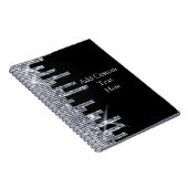 エレガントできらびやかで黒いですか銀製の魅力 ノートブック (右側)