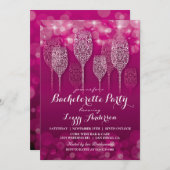 エレガントできらびやかなライトバチェロレッテの招待状 招待状 (正面/裏面)