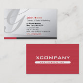 エレガントでけれどもコンテンポラリーな名刺のデザイン 名刺 (正面/裏面)