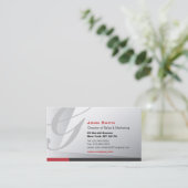 エレガントでけれどもコンテンポラリーな名刺のデザイン 名刺 (スタンド正面)