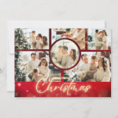 エレガントでカスタマイズ可能なクリスマス家族写真 シーズンカード (正面)