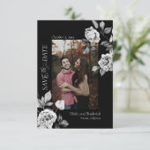 エレガントでカスタマイズ可能なフラワー・セーブ・ザ・デートカード セーブザデート (スタンド正面)