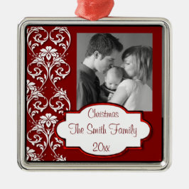 エレガントでカスタマイズ可能な写真 メタルオーナメント
