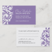 エレガントでカスタマイズ可能な名刺 予約カード (正面/裏面)