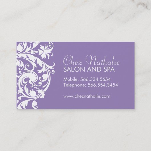 エレガントでカスタマイズ可能な名刺 予約カード (正面)