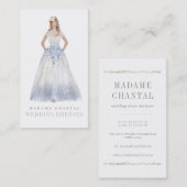 エレガントでカスタムなウェディングドレスデザイナーブティック 名刺 (正面/裏面)