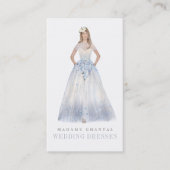 エレガントでカスタムなウェディングドレスデザイナーブティック 名刺 (正面)