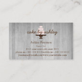 エレガントでカスタムなケーキのデザインの飾ること 名刺 (裏面)