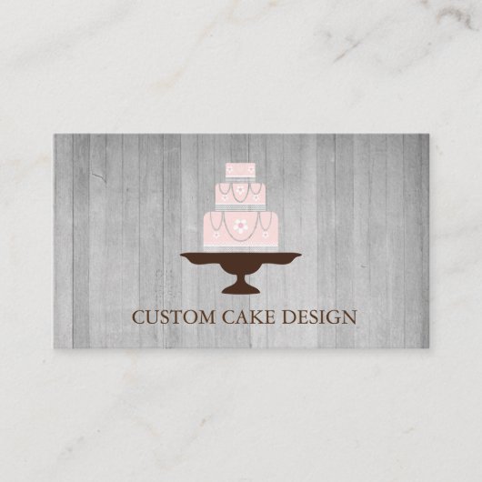 エレガントでカスタムなケーキのデザインの飾ること 名刺 (正面)