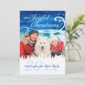 エレガントでカスタムな写真のクリスマスカード シーズンカード (スタンド正面)
