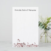 エレガントでカスタムな静止した 便箋 (スタンド正面)