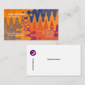 エレガントでカラフルなろうけつ染めのモチーフの芸術PRの名刺 名刺 (正面/裏面)