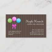 エレガントでカラフルなケーキのポップ 名刺 (裏面)