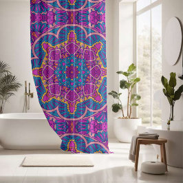 エレガントでカラフルなシームレスパターン シャワーカーテン