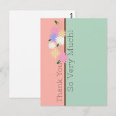 エレガントでカラフルなデイジーの花のアート, ありがとうございます ポストカード (正面/裏面)