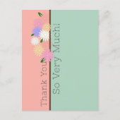 エレガントでカラフルなデイジーの花の芸術、ありがとうございます ポストカード (正面)