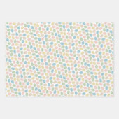 エレガントでカラフルなハッピー春イースター柄 ラッピングペーパーシート (正面)