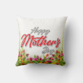 エレガントでカラフルな母の日のデザインピロー クッション (裏面)