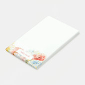 エレガントでカラフルな水彩花または野の花 ポストイット (アングル)