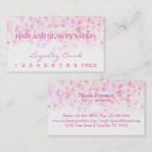 エレガントでカラフルな紙吹雪インク点 ロイヤリティカード (正面/裏面)