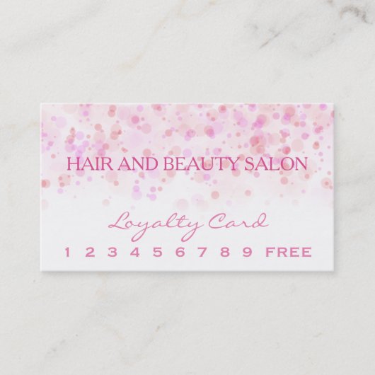 エレガントでカラフルな紙吹雪インク点 ロイヤリティカード (正面)