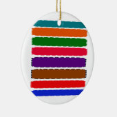 エレガントでカラフルな虹はパターンをスライスします セラミックオーナメント (右)