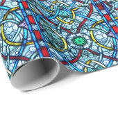 エレガントでカラフルなNotre Dameのステンドグラス窓 ラッピングペーパー (ロールコーナー)