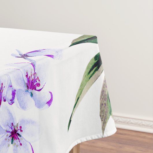 エレガントでガーリーなすみれ色の薄紫の紫色の花 テーブルクロス (インサイチュ)