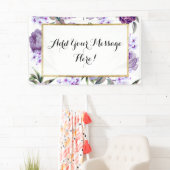 エレガントでガーリーなすみれ色の薄紫の紫色の花 横断幕 (インサイチュ)