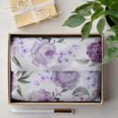 エレガントでガーリーなすみれ色の薄紫の紫色の花 薄葉紙 (ギフト)