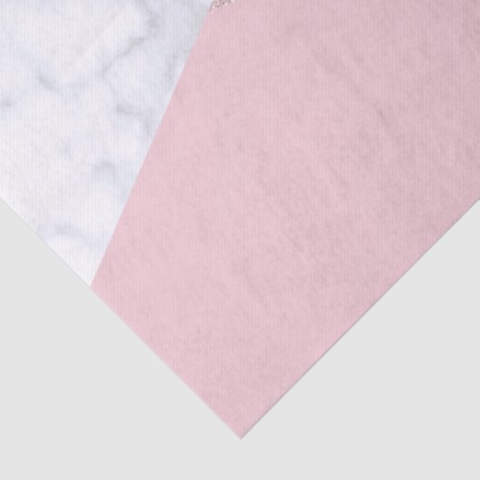 エレガントでガーリーなばら色の金ゴールドのグリッターの白い大理石のピンク 薄葉紙 (詳細)