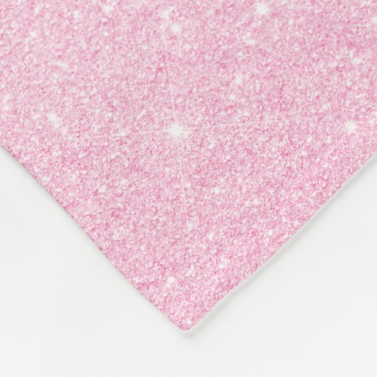 エレガントでガーリーなばら色の金ゴールドのグリッターの白の大理石 フリースブランケット (角)